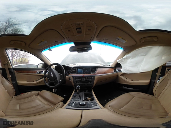 2016 Hyundai Genesis 3.8L with VIN KMHGN4JE9GU110867, listed as a IAAI auction lot 41729504 with 126,247 mi miles. Bid and sale history available at carsss.com. Image 19.