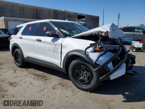 2023 Ford Explorer with VIN 1FM5K8ACXPGB64327, listed as a Copart auction lot 48408655 with 18,664 mi miles and Salvage title. Bid and sale history available at DreamBid. Image 4.