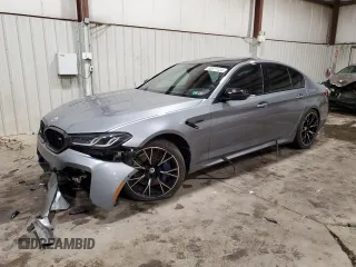 2023 BMW M5 with VIN WBS83CH04PCL71826, listed as a Copart auction lot 83971124 with 23,372 mi miles and Salvage Title. Bid and sale history available at carsss.com. Image 1.