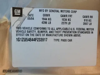 2004 Chevrolet Malibu LT with VIN 1G1ZU54844F233917, listed as a Copart auction lot 73341514 with 0 mi miles and Salvage Title. Bid and sale history available at carsss.com. Image 14.