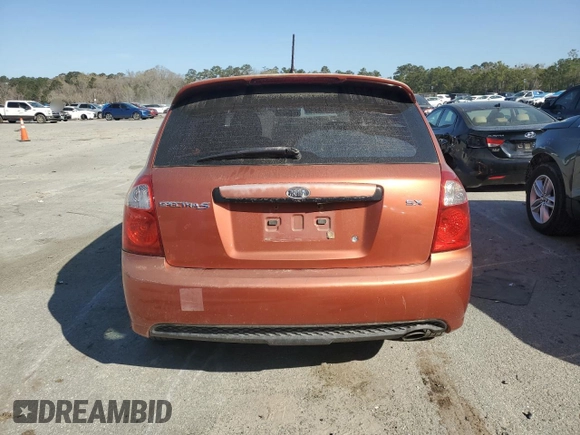 2009 Kia Spectra with VIN KNAFE241695022477, listed as a Copart auction lot 49182505 with 264,967 mi miles and Non Repairable. Bid and sale history available at carsss.com. Image 6.