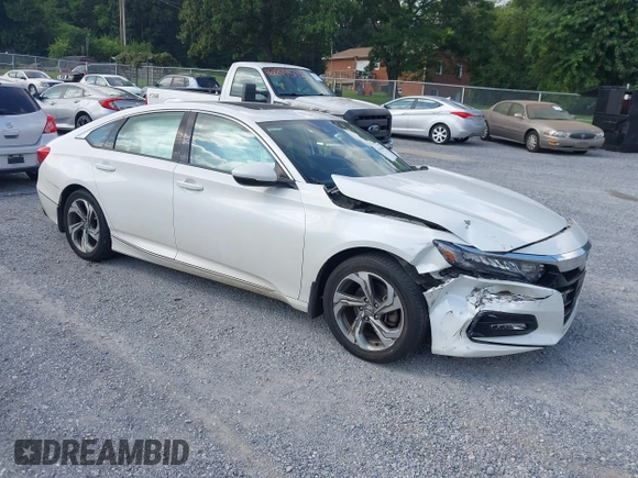 2018 Honda Accord EX-L with VIN 1HGCV1F55JA240858, listed as a IAAI auction lot 42816585 with 75,318 mi miles and . Bid and sale history available at DreamBid. Image 1.