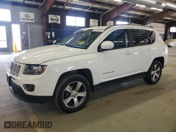 2016 Jeep Compass Latitude with VIN 1C4NJDEB1GD708815, listed as a Copart auction lot 50541625 with 168,245 mi miles and Clean Title. Bid and sale history available at carsss.com. Image 1.