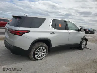 2022 Chevrolet Traverse LS with VIN 1GNERFKW5NJ120174, listed as a Copart auction lot 50095685 with 0 mi miles and Non Repairable. Bid and sale history available at carsss.com. Image 3.