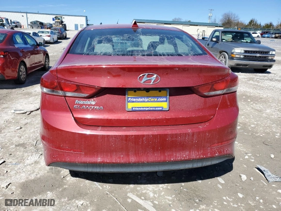 2017 Hyundai Elantra Value Edition with VIN KMHD84LF6HU141561, listed as a Copart auction lot 46047215 with NaN miles and Salvage Title. Bid and sale history available at carsss.com. Image 6.