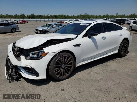 2019 Mercedes-Benz AMG GT 53 z VIN WDD7X6BB7KA007865, wystawiony jako Copart lot #58779394 z przebiegiem 25 254 mil mil oraz Szkoda całkowita • Salvage title. Historia ofert i sprzedaży dostępna na DreamBid. Obrazek 1.