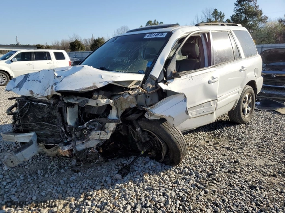 2006 Honda Pilot EX-L with VIN 2HKYF18556H545470, listed as a Copart auction lot 48614675 with 0 mi miles and Salvage Title. Bid and sale history available at carsss.com. Image 1.