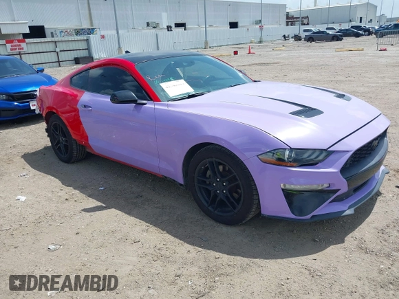 2021 Ford Mustang EcoBoost with VIN 1FA6P8TH2M5101061, listed as a IAAI auction lot 42546464 with 90,592 mi miles and . Bid and sale history available at DreamBid. Image 1.