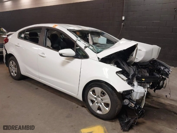 2017 Kia Forte LX with VIN 3KPFK4A74HE019922, listed as a IAAI auction lot 41795775 with 13,271 mi miles. Bid and sale history available at carsss.com. Image 1.