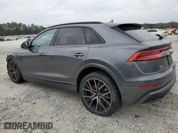 2020 Audi Q8 Premium Plus with VIN WA1EVAF19LD016508, listed as a Copart auction lot 44866694 with 49,835 mi miles and Salvage title. Bid and sale history available at DreamBid. Image 2.