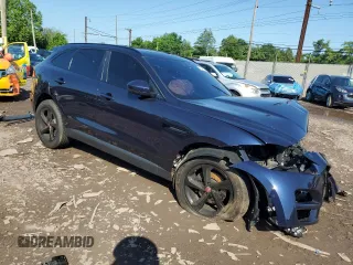 2019 Jaguar F-Pace 25t Premium with VIN SADCJ2FX0KA601596, listed as a Copart auction lot 61056715 with Not provided miles and Salvage title. Bid and sale history available at DreamBid. Image 4.