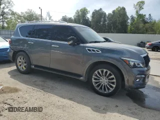 2016 Infiniti QX80 with VIN JN8AZ2NE8G9125817, listed as a Copart auction lot 50489715 with 114,369 mi miles and Salvage Title. Bid and sale history available at carsss.com. Image 4.