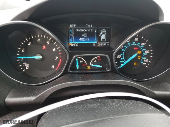 2016 Ford Escape SE with VIN 1FMCU9GX6GUC56134, listed as a Copart auction lot 52412495 with 58,107 mi miles and Salvage Title. Bid and sale history available at carsss.com. Image 9.