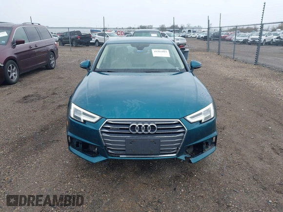 2017 Audi A4 with VIN WAUENBF41HA063494, listed as a IAAI auction lot 41965803 with 61,926 mi miles and . Bid and sale history available at DreamBid. Image 12.