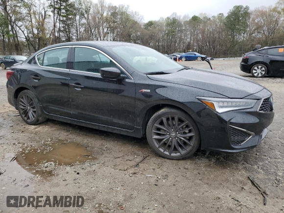 2019 Acura ILX w/Premium/A-Spec Pkg with VIN 19UDE2F88KA002086, listed as a Copart auction lot 49736515 with 35,396 mi miles and Salvage Title. Bid and sale history available at carsss.com. Image 4.