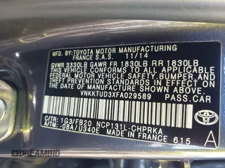 2015 Toyota Yaris L with VIN VNKKTUD3XFA029589, listed as a IAAI auction lot 41649230 with 31,413 mi miles. Bid and sale history available at carsss.com. Image 9.