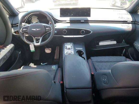 2025 Genesis GV70 Sport with VIN 5NMMCDTCXSH020362, listed as a Copart auction lot 52846135 with 7,124 mi miles and Non repairable. Bid and sale history available at DreamBid. Image 8.
