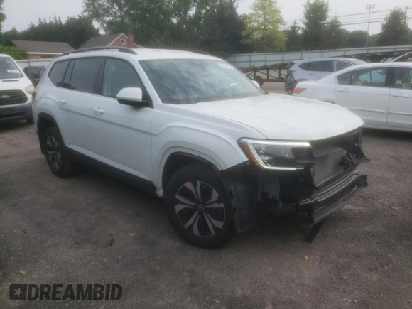 2024 Volkswagen Atlas SE with VIN 1V2DR2CA0RC609512, listed as a Copart auction lot 60120025 with 16,732 mi miles and Salvage title. Bid and sale history available at DreamBid. Image 4.