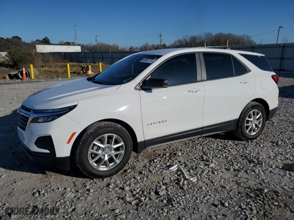 2024 Chevrolet Equinox LS with VIN 3GNAXHEG7RL329242, listed as a Copart auction lot 46886735 with 7,499 mi miles and Salvage Title. Bid and sale history available at carsss.com. Image 1.