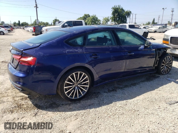 2022 Audi A5 Sportback Premium Plus with VIN WAUCBCF52NA021653, listed as a Copart auction lot 69766393 with 3,992 mi miles. Bid and sale history available at carsss.com. Image 3.