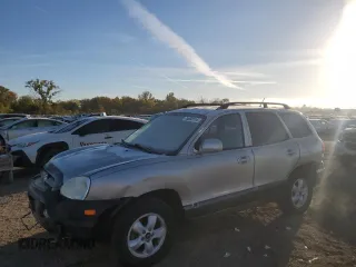 2005 Hyundai Santa Fe GLS with VIN KM8SC73E25U858517, listed as a Copart auction lot 75688114 with 161,600 mi miles and Salvage Title. Bid and sale history available at carsss.com. Image 1.