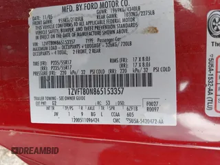 2006 Ford Mustang Standard with VIN 1ZVFT80N865153357, listed as a IAAI auction lot 42612659 with Not provided miles and . Bid and sale history available at DreamBid. Image 9.