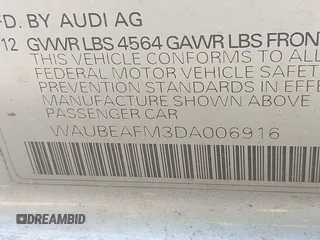 2013 Audi A3 Premium with VIN WAUBEAFM3DA006916, listed as a IAAI auction lot 42483722 with 169,191 mi miles and . Bid and sale history available at DreamBid. Image 9.