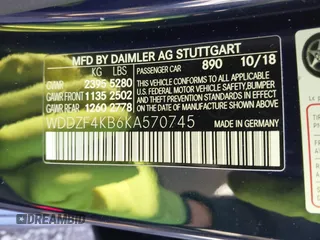 2019 Mercedes-Benz E 300 with VIN WDDZF4KB6KA570745, listed as a IAAI auction lot 40965933 with 66,680 mi miles and . Bid and sale history available at DreamBid. Image 9.