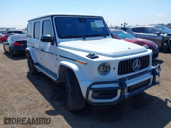 2021 Mercedes-Benz G AMG G 63 with VIN W1NYC7HJ8MX399892, listed as a IAAI auction lot 41848449 with 23,800 mi miles. Bid and sale history available at carsss.com. Image 1.