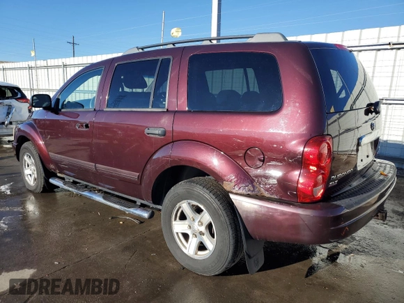 2005 Dodge Durango SLT with VIN 1D4HB48D65F583385, listed as a Copart auction lot 88905735 with 200,446 mi miles and Salvage title. Bid and sale history available at DreamBid. Image 2.