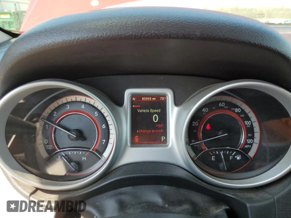 2017 Dodge Journey GT with VIN 3C4PDCEG3HT702015, listed as a Copart auction lot 54240845 with 83,968 mi miles and Salvage title. Bid and sale history available at DreamBid. Image 9.