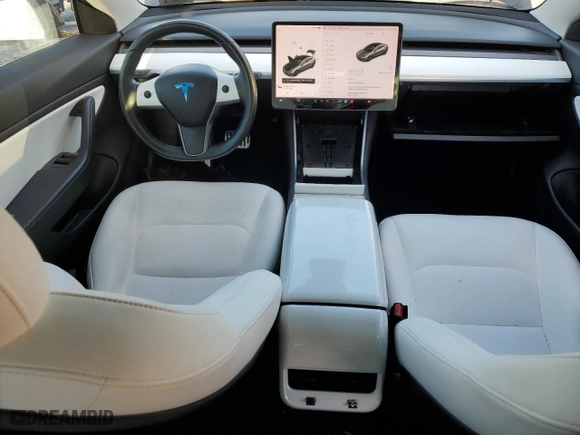 2019 Tesla Model 3 Long Range with VIN 5YJ3E1EB5KF195256, listed as a Copart auction lot 89077375 with 55,719 mi miles and Salvage Title. Bid and sale history available at carsss.com. Image 8.