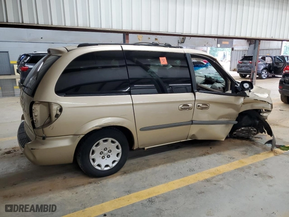 2001 Chrysler Voyager LX with VIN 1C4GJ453X1B168773, listed as a Copart auction lot 71827554 with 0 mi miles and Salvage Title. Bid and sale history available at carsss.com. Image 3.
