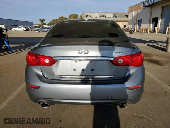 2015 Infiniti Q50 Premium with VIN JN1BV7AP4FM332073, listed as a Copart auction lot 46950325 with 66,587 mi miles and Salvage Title. Bid and sale history available at carsss.com. Image 6.
