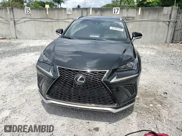 2021 Lexus NX 300 F Sport with VIN JTJSARBZ7M2200953, listed as a Copart auction lot 62469185 with 49,412 mi miles and Salvage title. Bid and sale history available at DreamBid. Image 14.