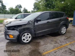 2018 Ford Escape S with VIN 1FMCU0F75JUB67725, listed as a Copart auction lot 58651375 with 127,355 mi miles and Salvage title. Bid and sale history available at DreamBid. Image 1.