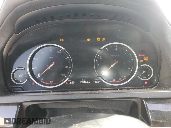 2015 BMW 7 Series 740Li with VIN WBAYE4C52FD947168, listed as a Copart auction lot 71287564 with 103,444 mi miles and Salvage Title. Bid and sale history available at DreamBid. Image 9.