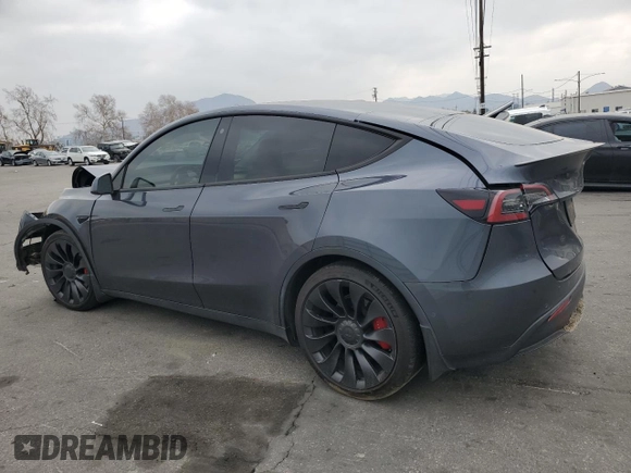 2022 Tesla Model Y Performance z VIN 7SAYGDEF1NF457494, wystawiony jako Copart lot #43287315 z przebiegiem 79 855 mil mil oraz Szkoda całkowita • Salvage title. Historia ofert i sprzedaży dostępna na DreamBid. Obrazek 2.