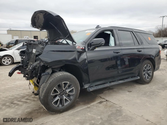 2022 Chevrolet Tahoe Z71 with VIN 1GNSKPKD7NR309275, listed as a Copart auction lot 44755765 with 0 mi miles and Salvage Title. Bid and sale history available at carsss.com. Image 1.