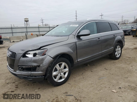 2013 Audi Q7 3.0T Premium Plus with VIN WA1LGAFE0DD011574, listed as a Copart auction lot 43081025 with 106,575 mi miles and Salvage Title. Bid and sale history available at carsss.com. Image 1.