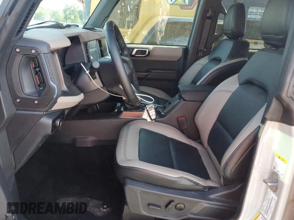 2024 Ford Bronco Wildtrak with VIN 1FMEE2BPXRLB16732, listed as a Copart auction lot 56394005 with 8,428 mi miles and Salvage title. Bid and sale history available at DreamBid. Image 7.