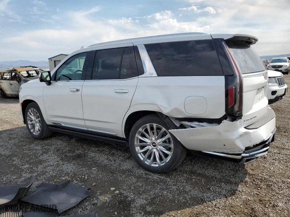 2023 Cadillac Escalade 4WD Premium Luxury with VIN 1GYS4CKL4PR292662, listed as a Copart auction lot 67976344 with 9,318 mi miles and Salvage Title. Bid and sale history available at carsss.com. Image 2.