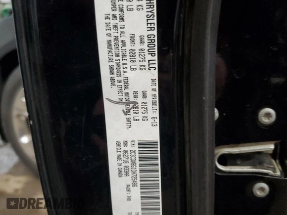 2013 Dodge Charger SE with VIN 2C3CDXBG1DH725486, listed as a Copart auction lot 49420265 with 215,154 mi miles and Salvage Title. Bid and sale history available at DreamBid. Image 14.