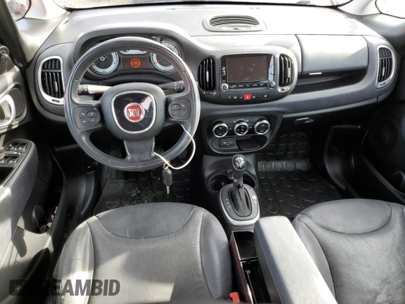 2014 FIAT 500L Lounge with VIN ZFBCFACHXEZ029174, listed as a Copart auction lot 80573714 with 72,099 mi miles and Salvage Title. Bid and sale history available at carsss.com. Image 8.