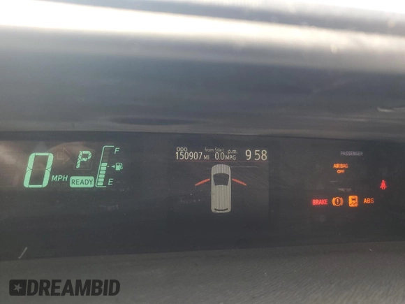 2012 Toyota Prius One with VIN JTDKDTB37C1023005, listed as a Copart auction lot 57294265 with 150,907 mi miles and Clean Title. Bid and sale history available at DreamBid. Image 10.