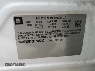 2014 Buick LaCrosse Leather with VIN 1G4GB5G30EF132200, listed as a Copart auction lot 51232035 with 118,730 mi miles and Salvage Title. Bid and sale history available at DreamBid. Image 12.