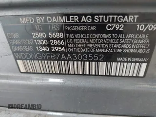 2010 Mercedes-Benz S 400 with VIN WDDNG9FB7AA303552, listed as a IAAI auction lot 41988275 with 208,147 mi miles and . Bid and sale history available at DreamBid. Image 9.