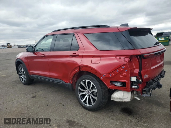 2025 Ford Explorer ST-Line with VIN 1FMUK8KH5SGA92614, listed as a Copart auction lot 47117375 with 3,173 mi miles and Salvage Title. Bid and sale history available at carsss.com. Image 2.