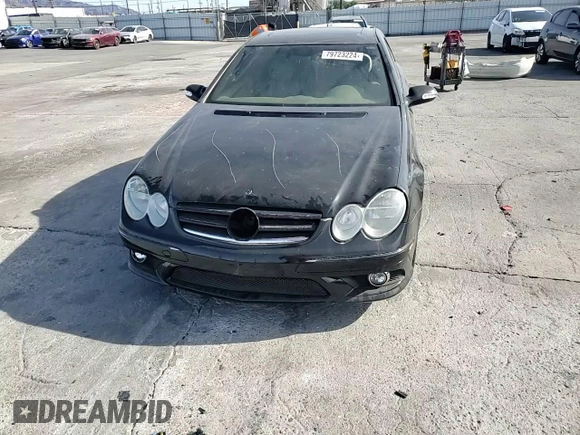2009 Mercedes-Benz CLK 550 with VIN WDBTJ72H69F266105, listed as a Copart auction lot 79723224 with 114,840 mi miles and Salvage Title. Bid and sale history available at DreamBid. Image 10.