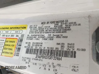 2016 Ford Fusion SE с VIN 3FA6P0HD7GR122464, выставлен на аукционе IAAI как лот 42803281 с пробегом Не указан миль и . История ставок и продаж доступна на DreamBid. Изображение 9.